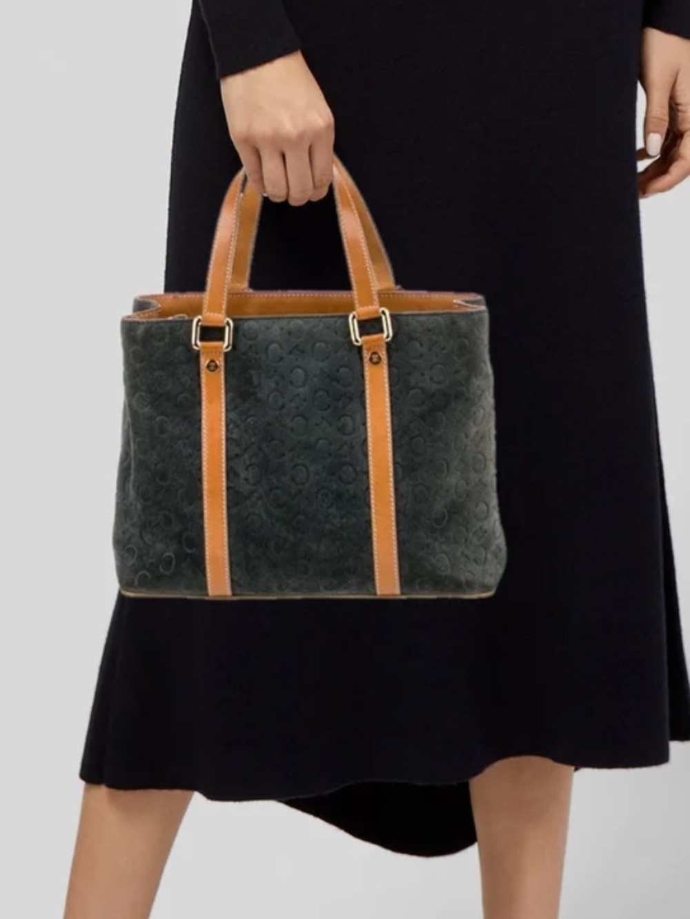 Celine Suede C Macadam Handle Bag